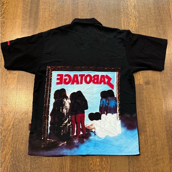 Vintage BLACK SABBATH SABOTAGE Dragonfly Button Up Shirt - Picture 3 of 8